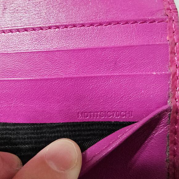 Burberry Patent Leather Heritage Grain Penrose Continental Wallet Pink - Picture 8 of 16